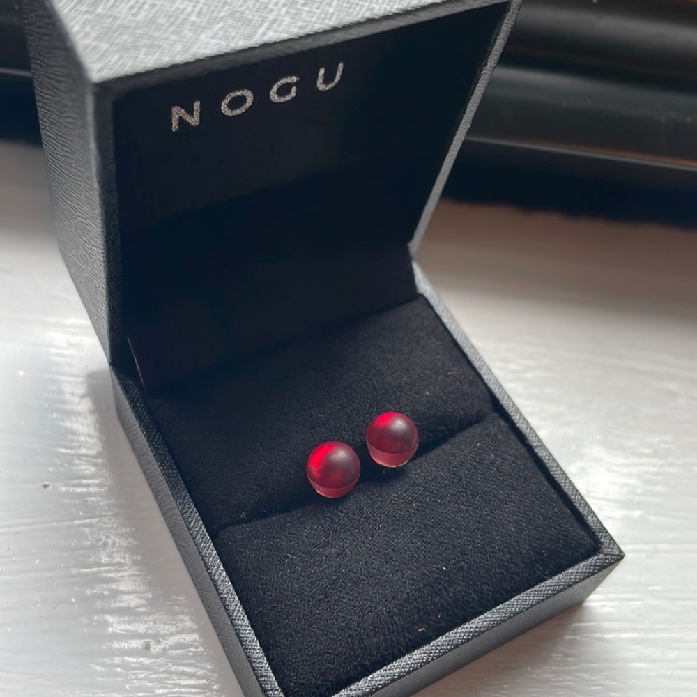 Brand new Red Mermaid Glass Earrings from NOGU